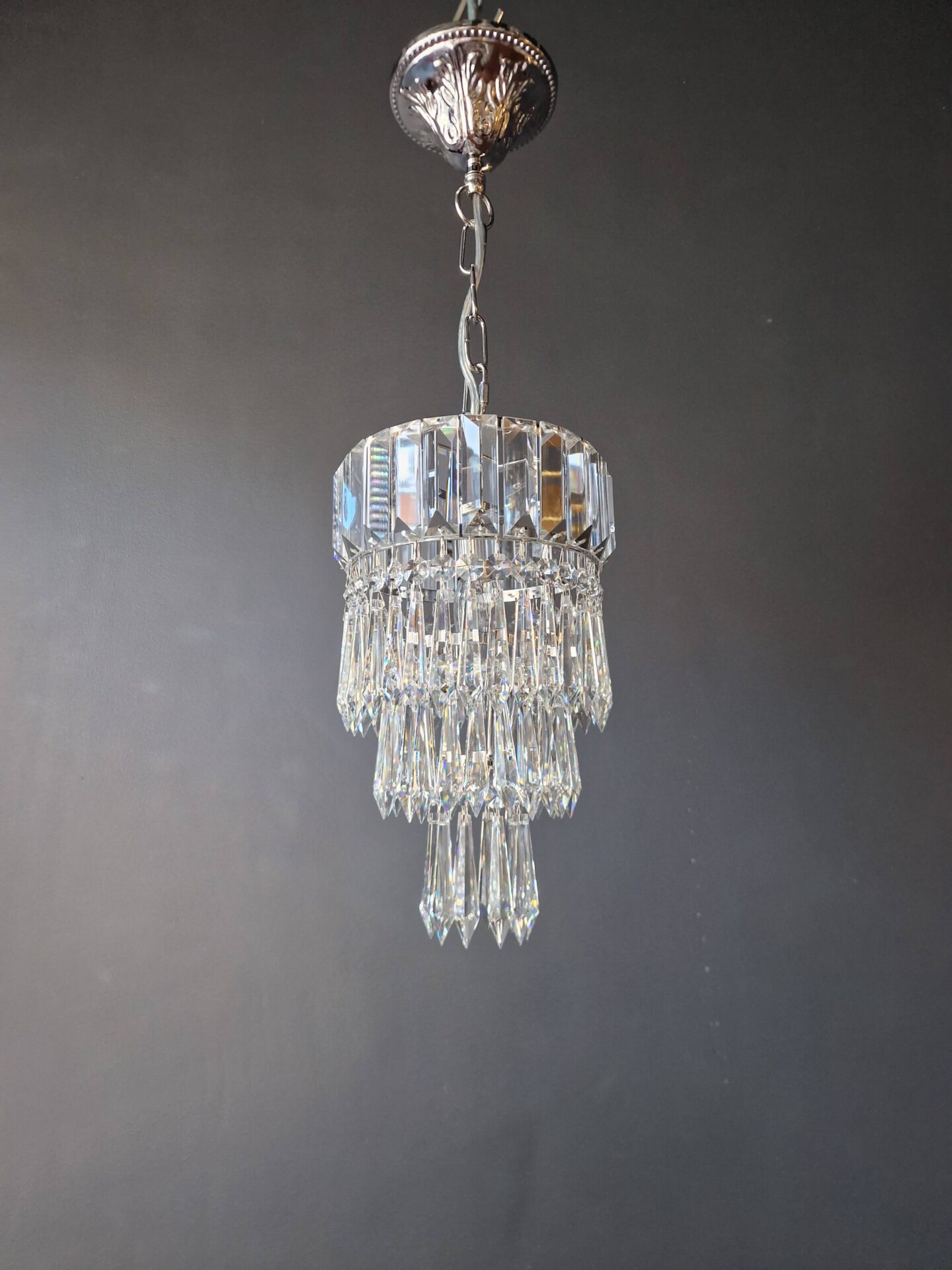 minimalistische kleine deckenleuchte silber design leuchte